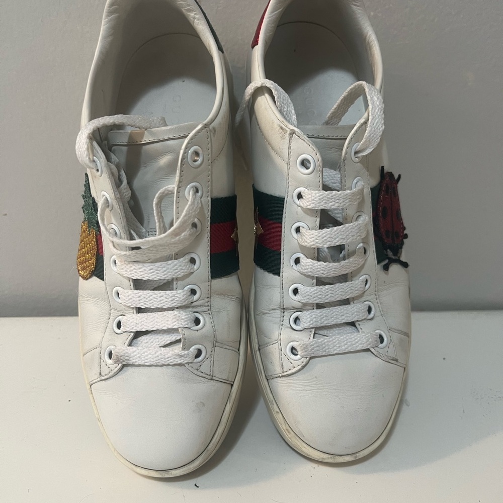 Women’s GUCCI ACE sneakers pineapple/ladybug. SIZE 37. - Picture 5 of 7